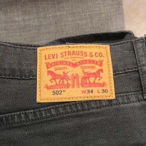 Levi’s 504 34W 30L Dark Gray Denim Jeans